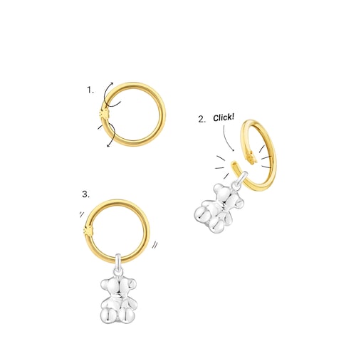 Medium silver Ring with details Hold