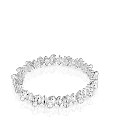 Large silver chain Bracelet with large bear motifs Bold Bear