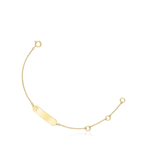 Pulsera placa de oro TOUS Baby