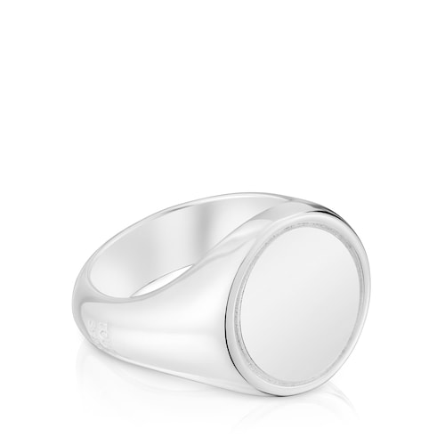 15 mm silver Signet ring TOUS Basics