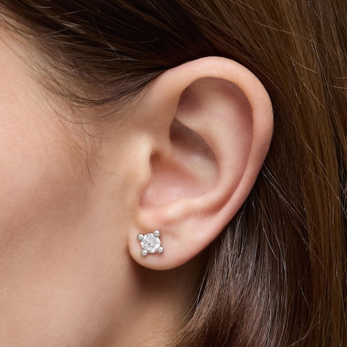 Pendiente individual de platino con diamante creado en laboratorio 0,50 ct Shine LGD