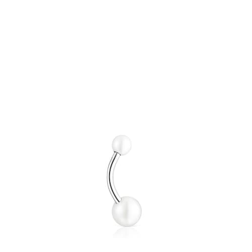 Steel TOUS Pearl navel Piercing with pearls