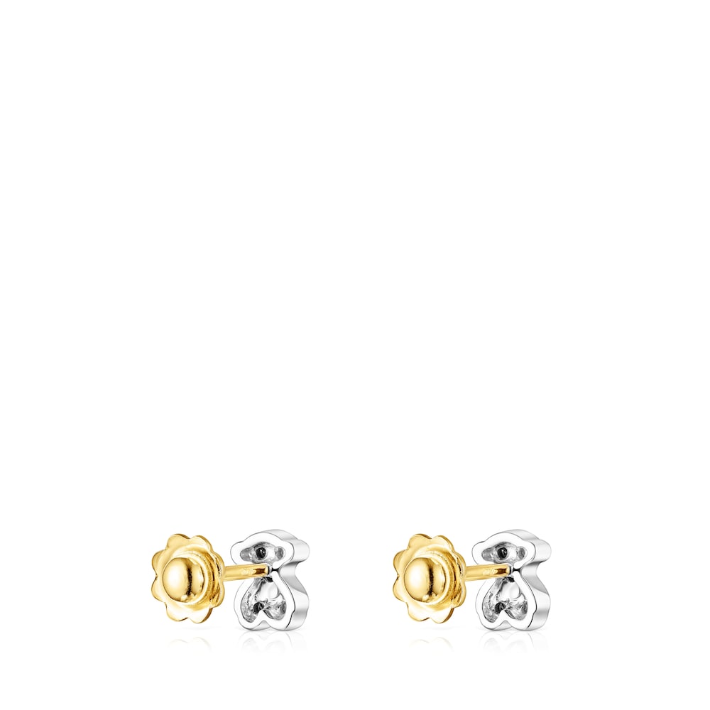 Pendientes oso de oro blanco y diamantes Puppies Pendientes oso de oro blanco y diamantes Puppies