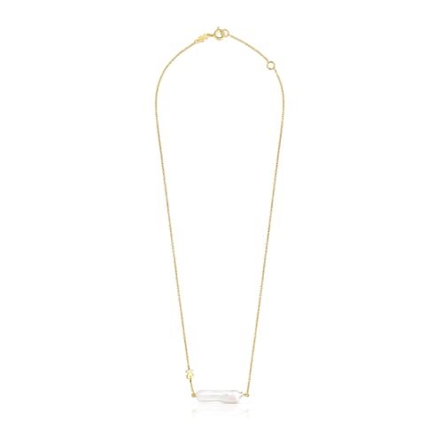 Silver Vermeil TOUS Pearls Necklace with Pearl