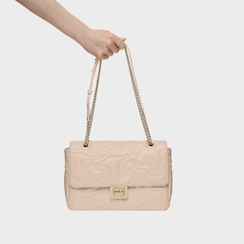Bandolera mediana con solapa Kaos Dream beige
