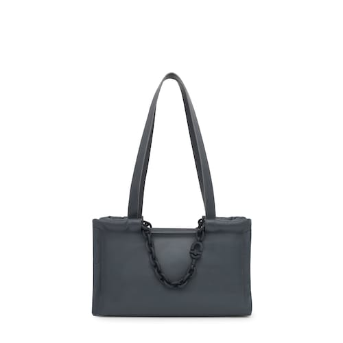 Medium dark gray leather Shopping bag TOUS MANIFESTO