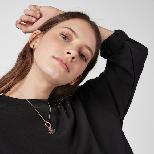 Rose Vermeil Silver TOUS Hold Necklace 1,6cm