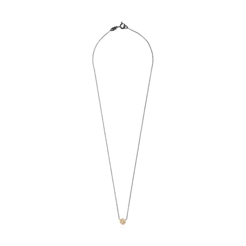 Silver and Gold Gem Power Necklace with Diamonds